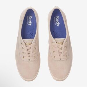 Keds Light Pink Luxe Suede Lace Up Shoes Size 10